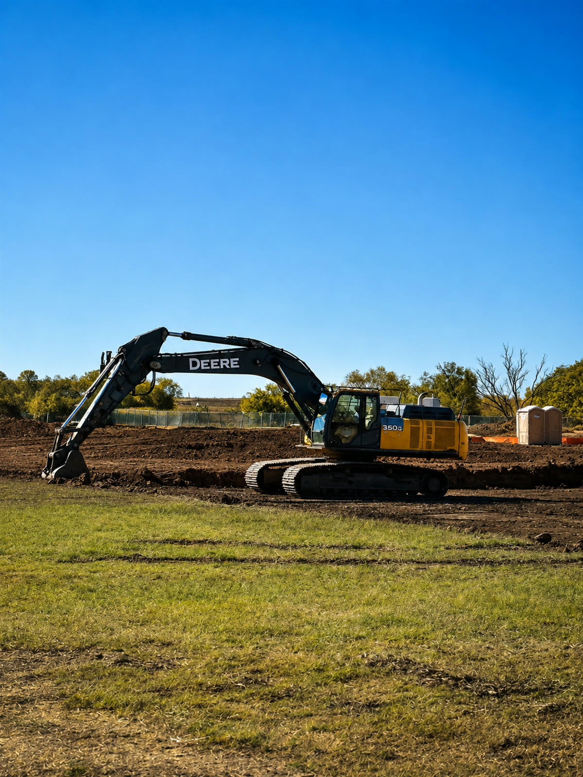 Wilson Contracting excavator on a jobsite