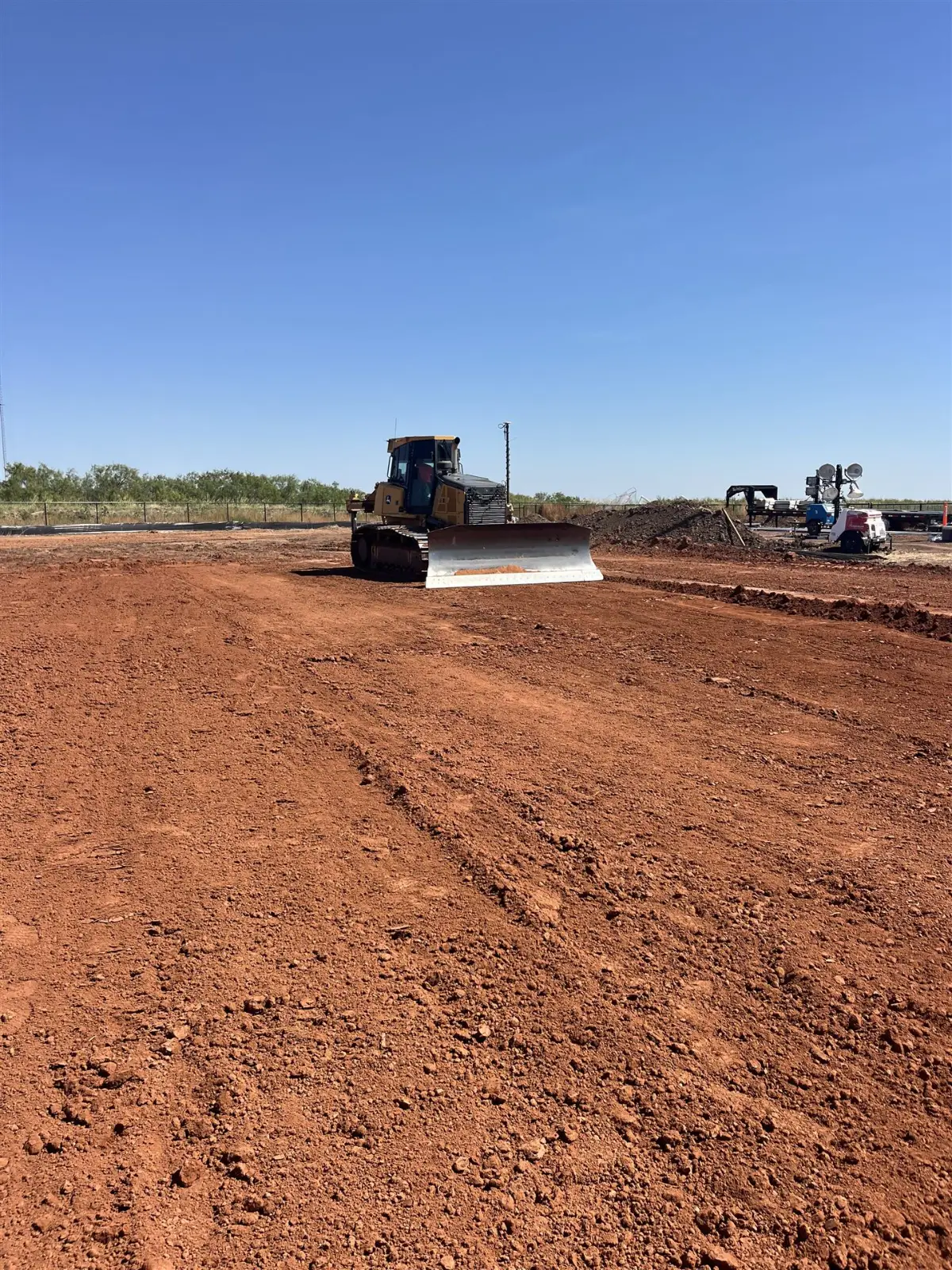 Wilson Contracting dozer grading a jobsite