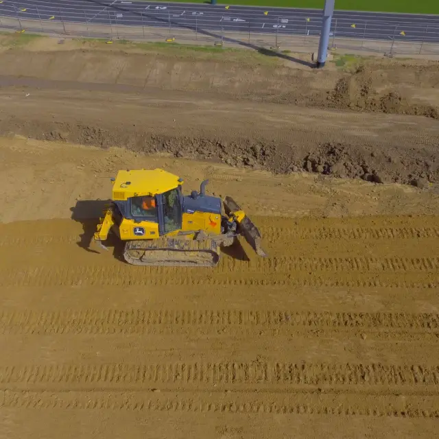 Wilson Contracting dozer working a dirt building pad