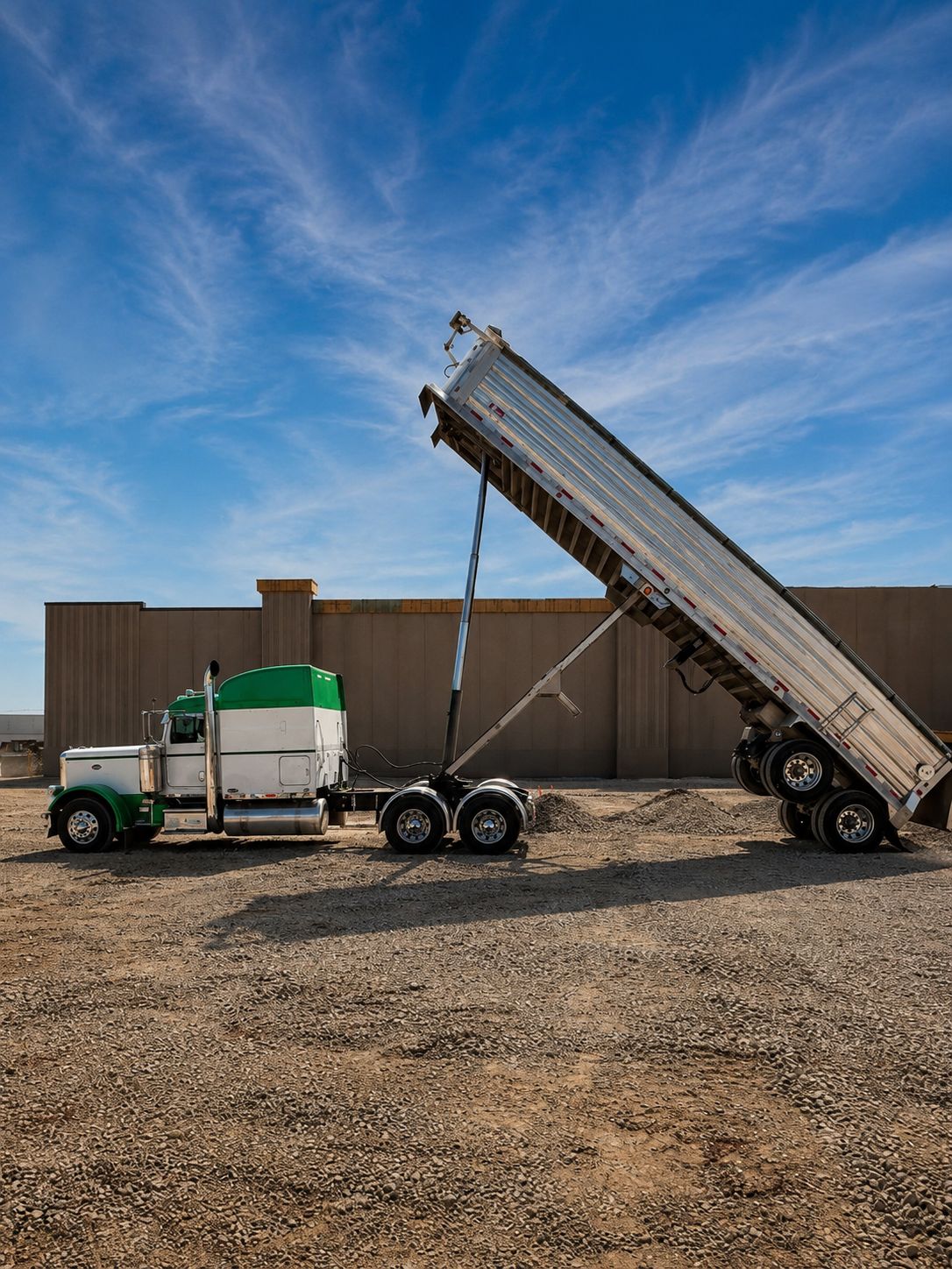 Material delivery truck
