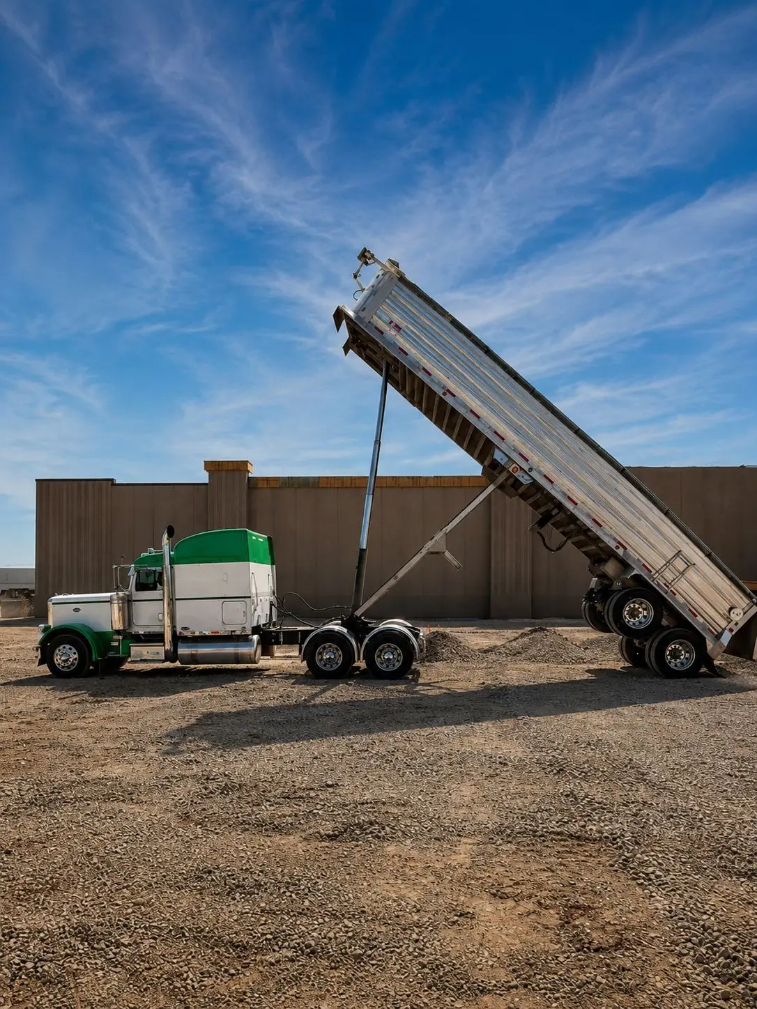 Material delivery truck