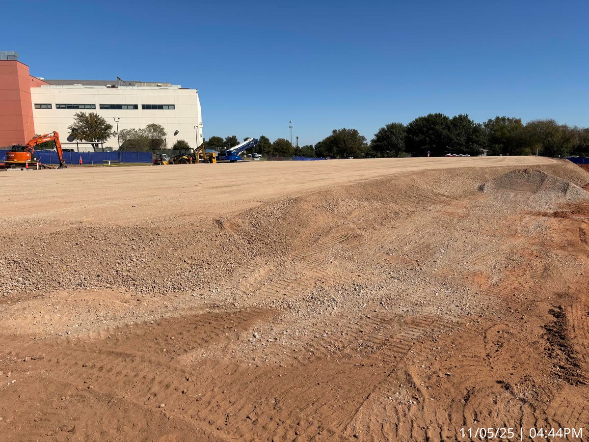 United Regional Imaging Facility site grading in Wichita Falls